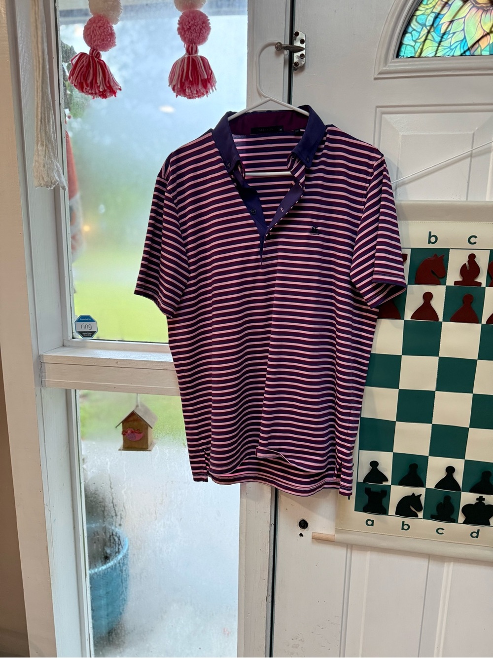 Greyson Size Medium Striped Polo!